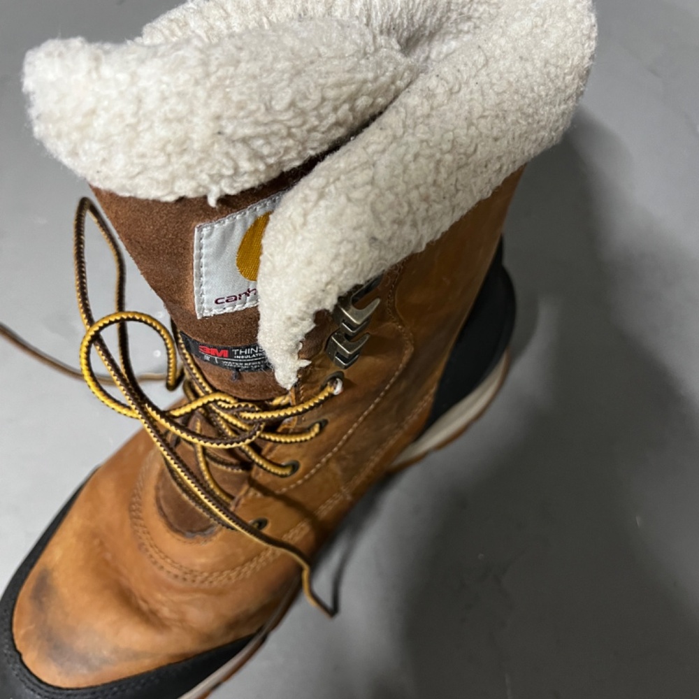 Carhartt Women's Pellston Waterproof Insulated 8 inch Boot, Tan Nubuck WOMENS 10 - Picture 6 of 14